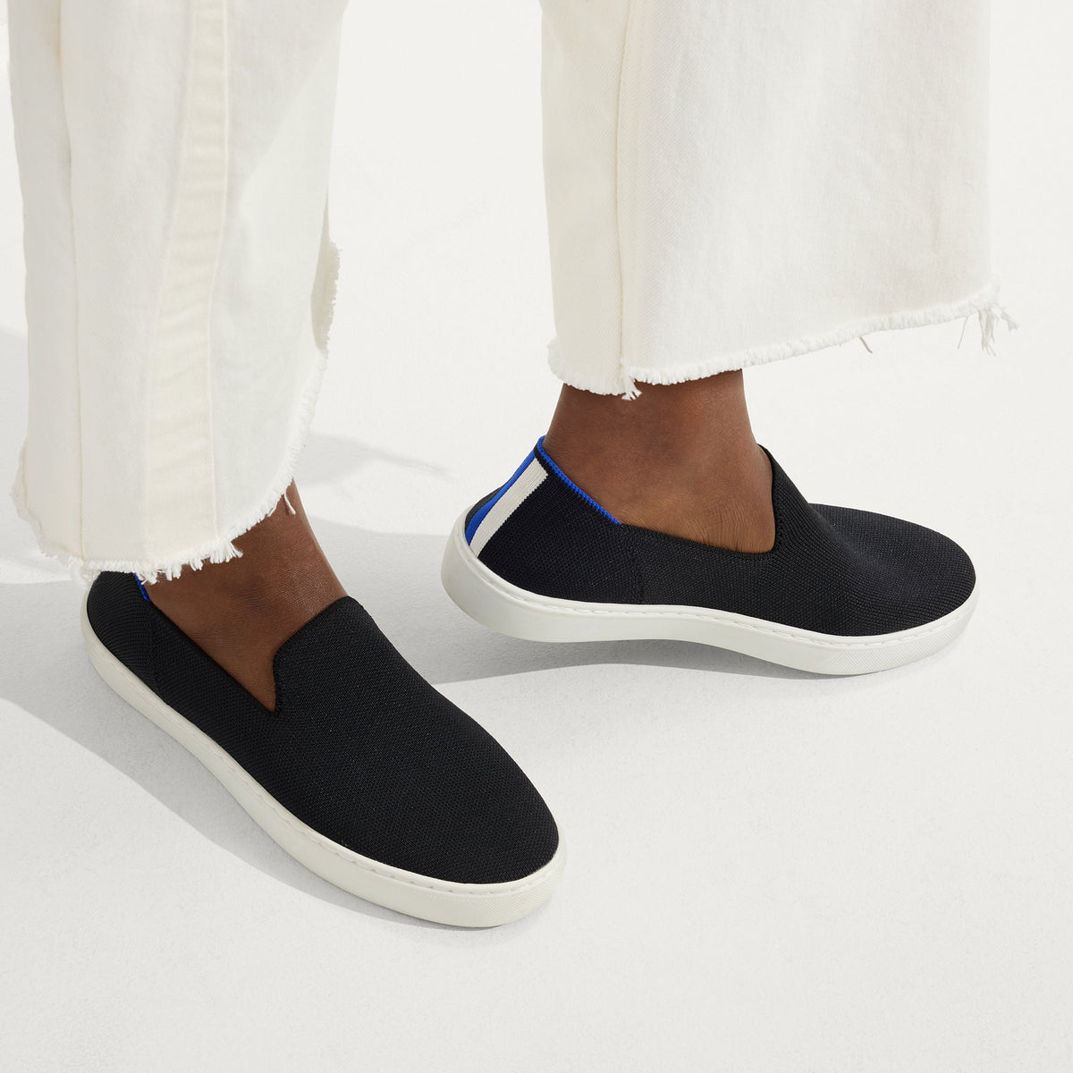 The Original Slip On Sneaker in Black Solid | Rothys Women