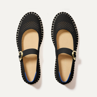 The Espadrille Mary Jane in Black | Rothys Women