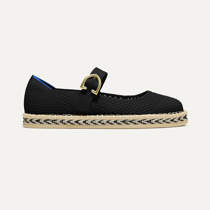 The Espadrille Mary Jane in Black | Rothys Women