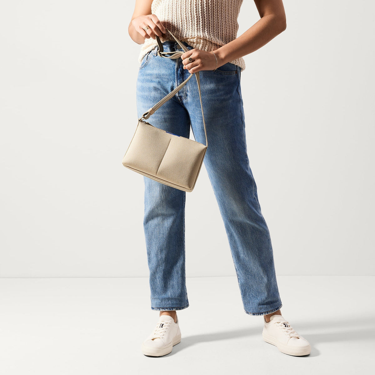 The Casual Crossbody in Parchment | Rothys Bags