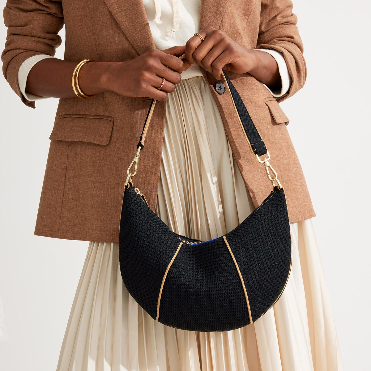 The Crescent Bag in Black | Rothys Bags