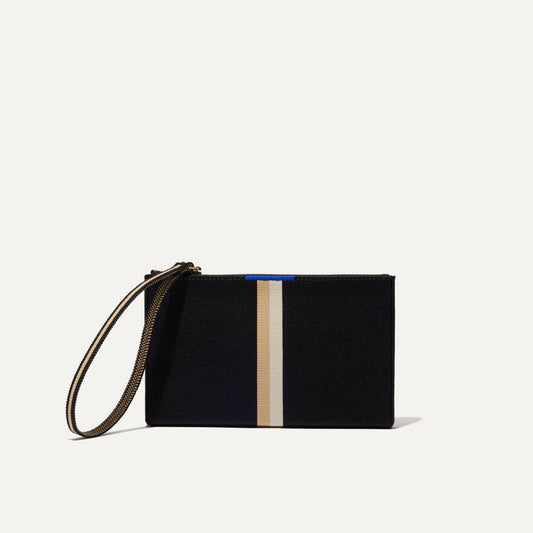 Wallet Wristlet in Black Portobello Stripe | Rothys Bags