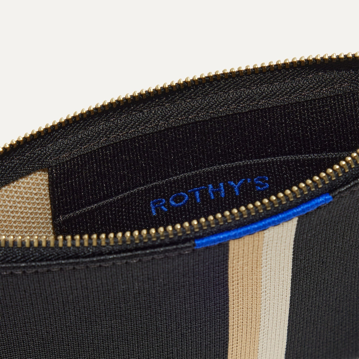 Wallet Wristlet in Black Portobello Stripe | Rothys Bags