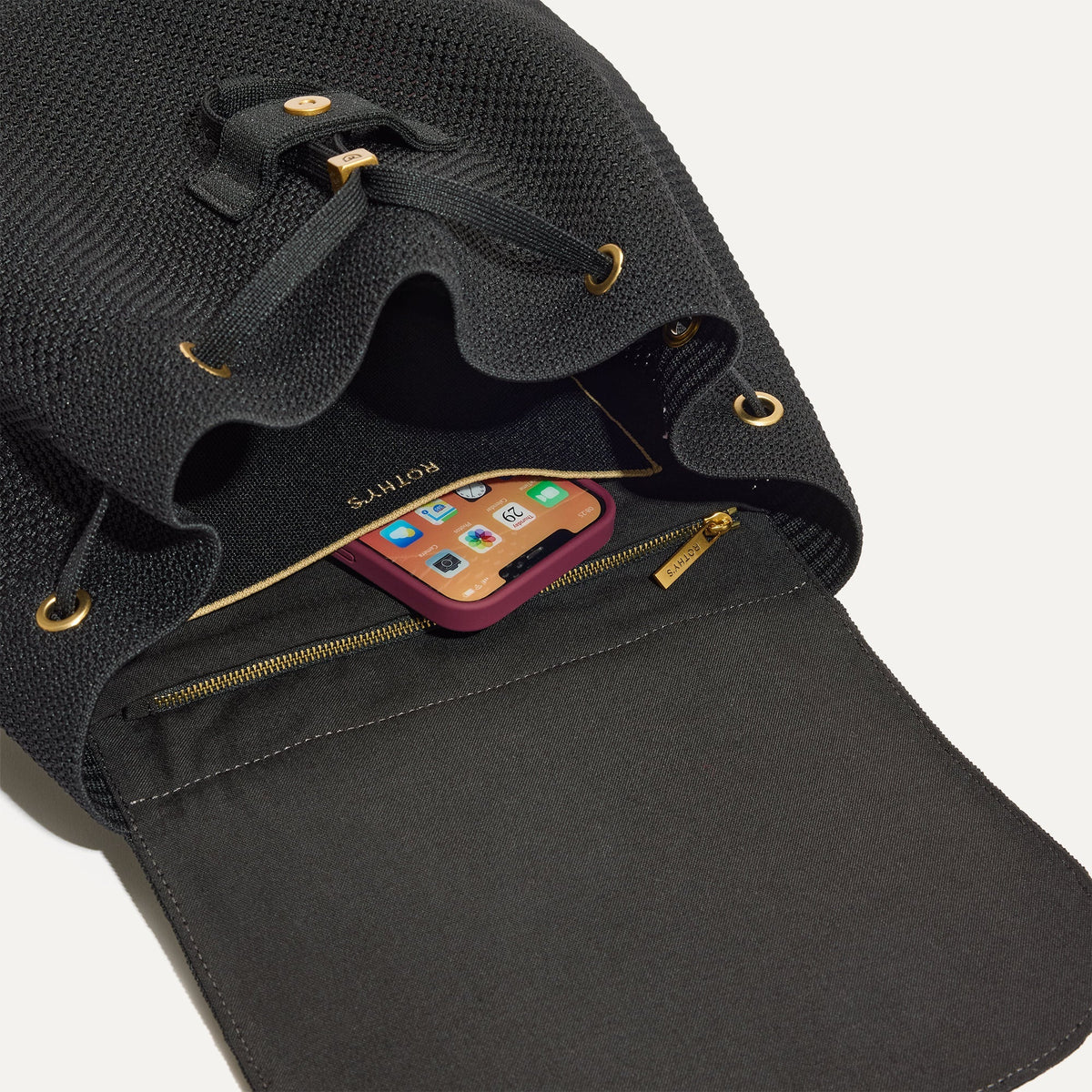 The Cinch Backpack in Black | Rothys Bags
