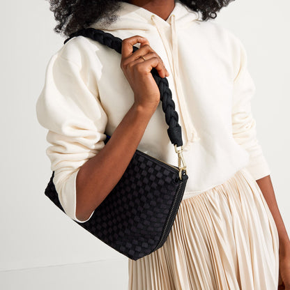 The Shoulder Strap in Black Braid | Rothys Bags