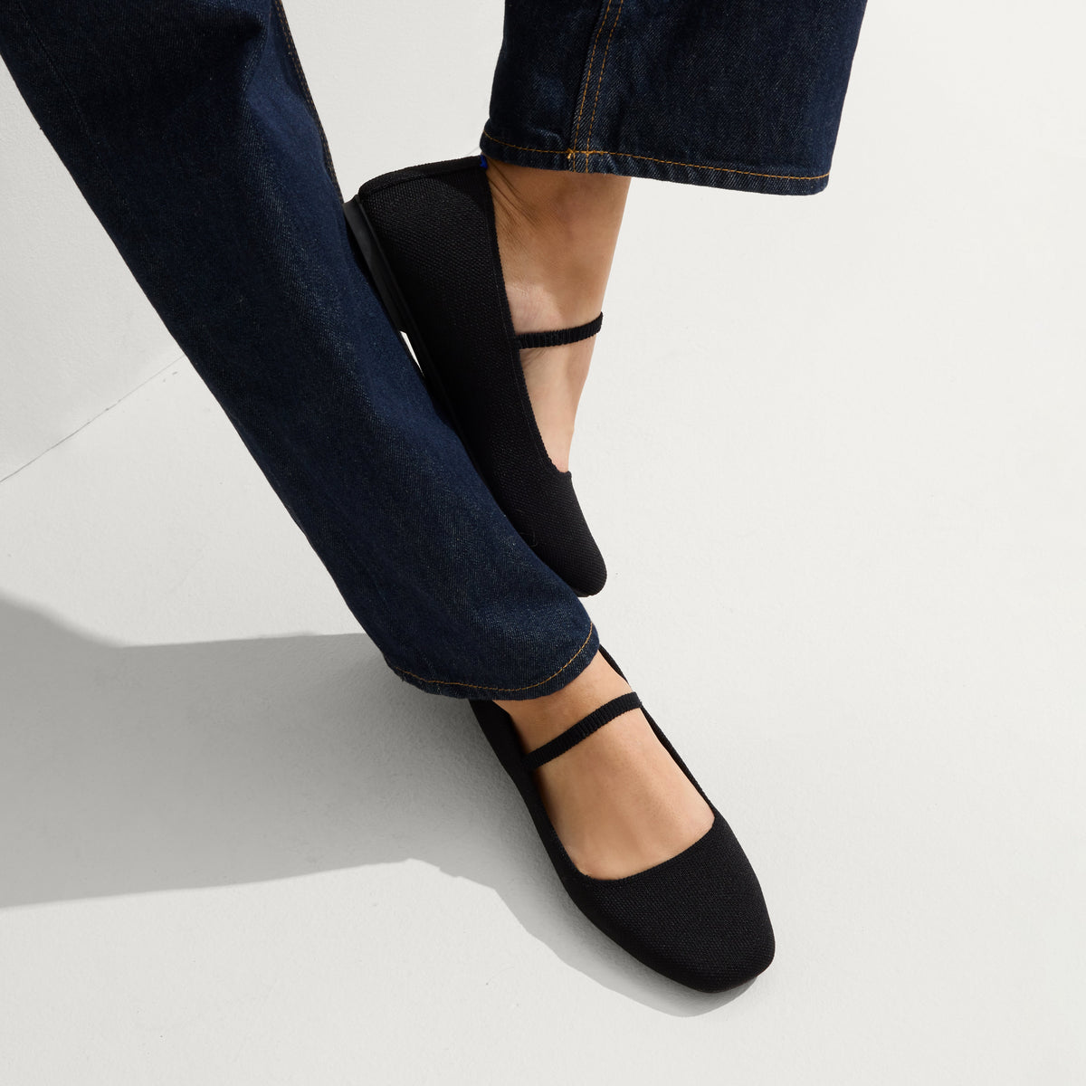 The Max Square Mary Jane in Black | Rothys Women