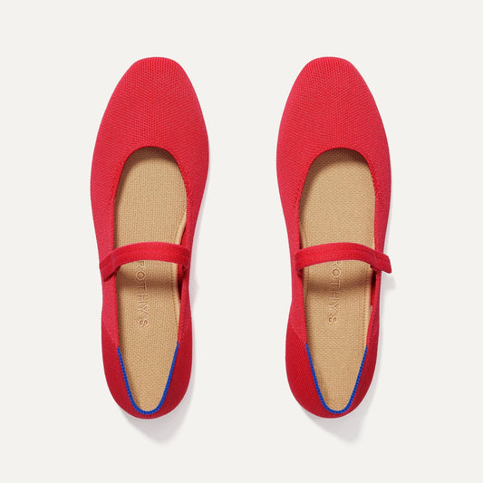 The Square Mary Jane in Lollipop Red | Rothys Women