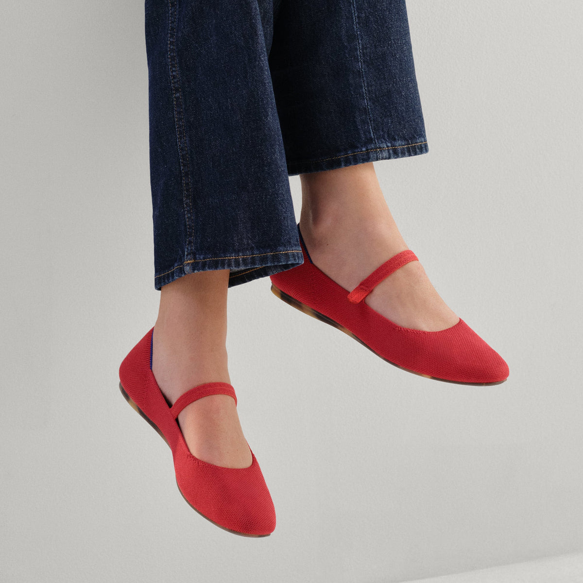 The Square Mary Jane in Lollipop Red | Rothys Women