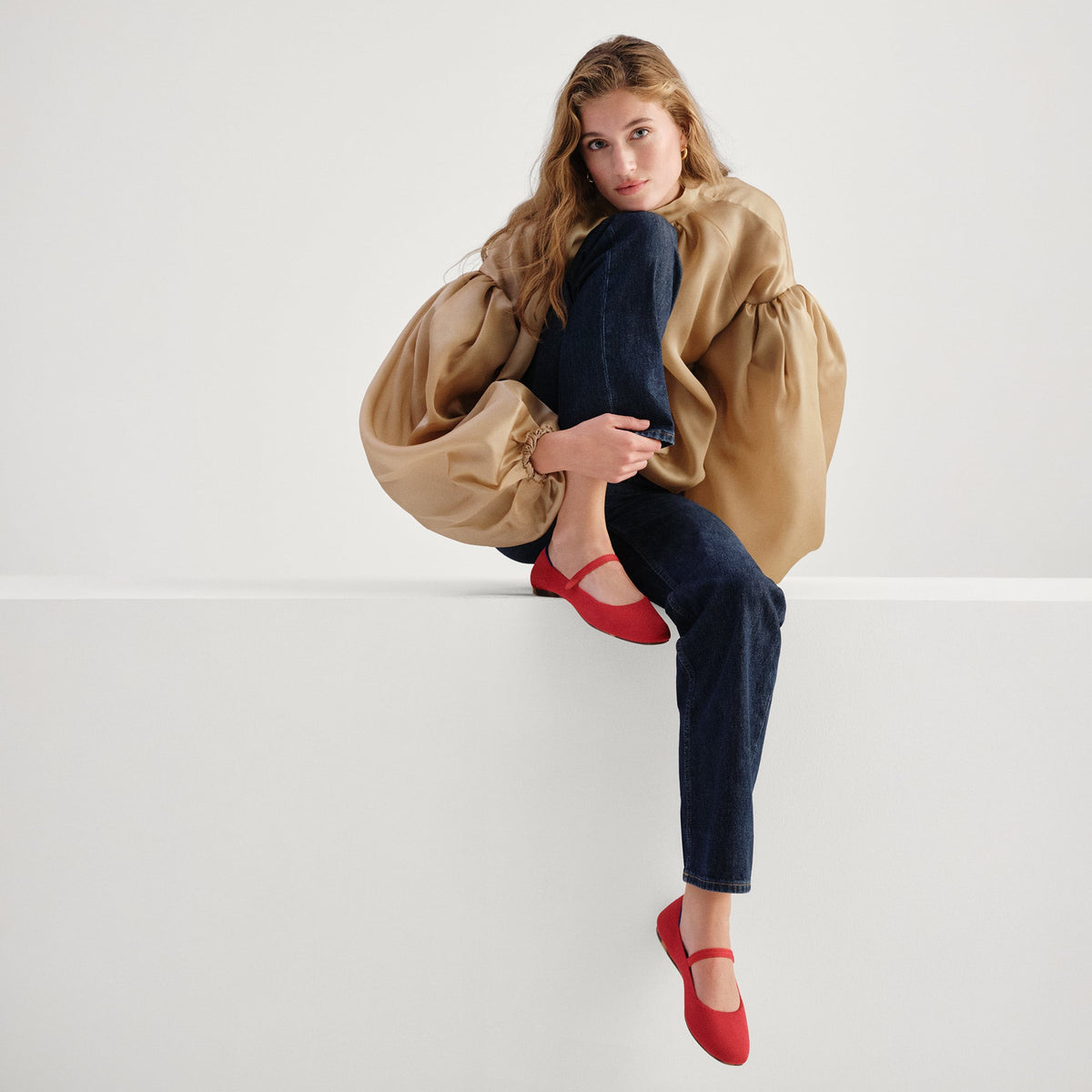 The Square Mary Jane in Lollipop Red | Rothys Women