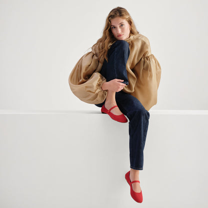 The Square Mary Jane in Lollipop Red | Rothys Women