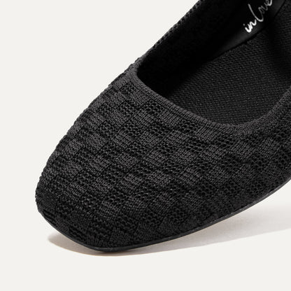 The Max Square Mary Jane in Black Sand | Rothys Women