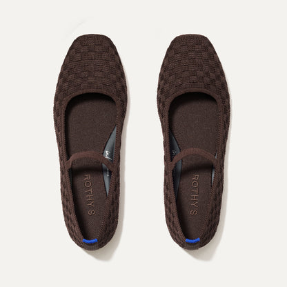 The Max Square Mary Jane in Chocolate | Rothys Women