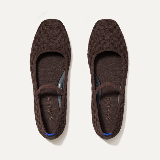 The Max Square Mary Jane in Chocolate | Rothys Women