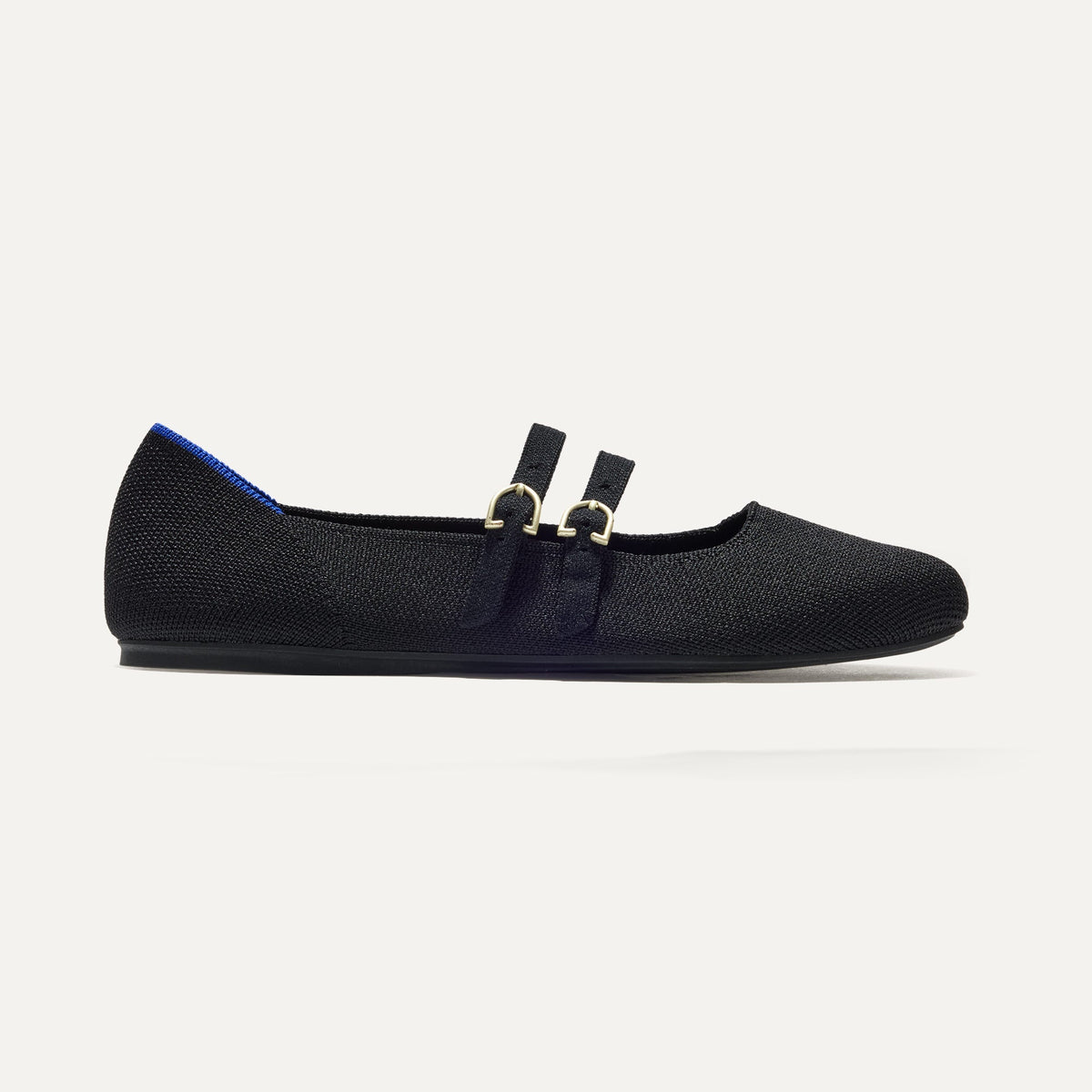 The Double Buckle Mary Jane in Black | Rothys Women
