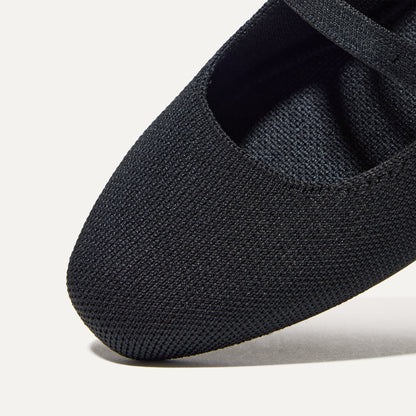 The Double Buckle Mary Jane in Black | Rothys Women