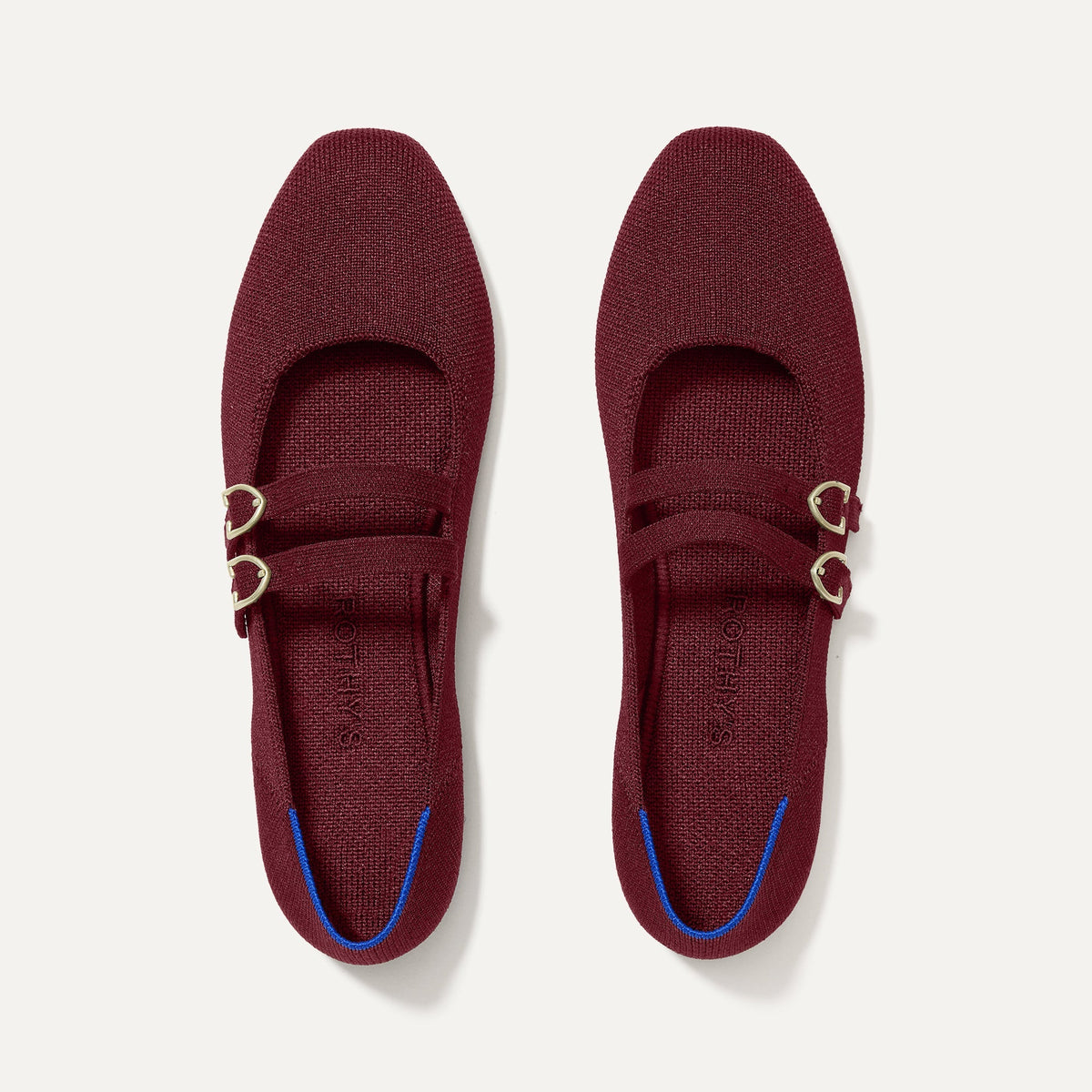 The Double Buckle Mary Jane in Cabernet | Rothys Women