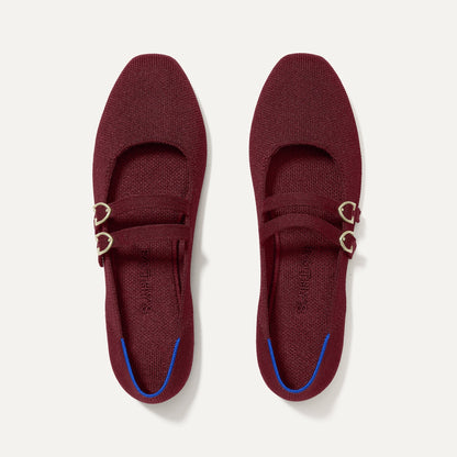 The Double Buckle Mary Jane in Cabernet | Rothys Women