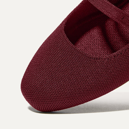 The Double Buckle Mary Jane in Cabernet | Rothys Women