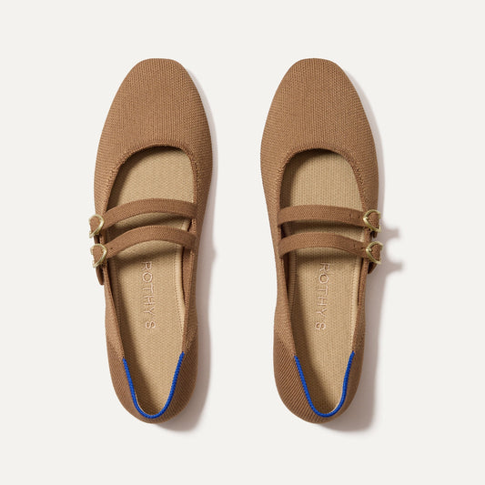 The Double Buckle Mary Jane in Java Chip | Rothys Women