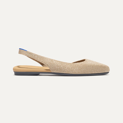 The Almond Slingback in Metallic Prosecco | Rothys Women