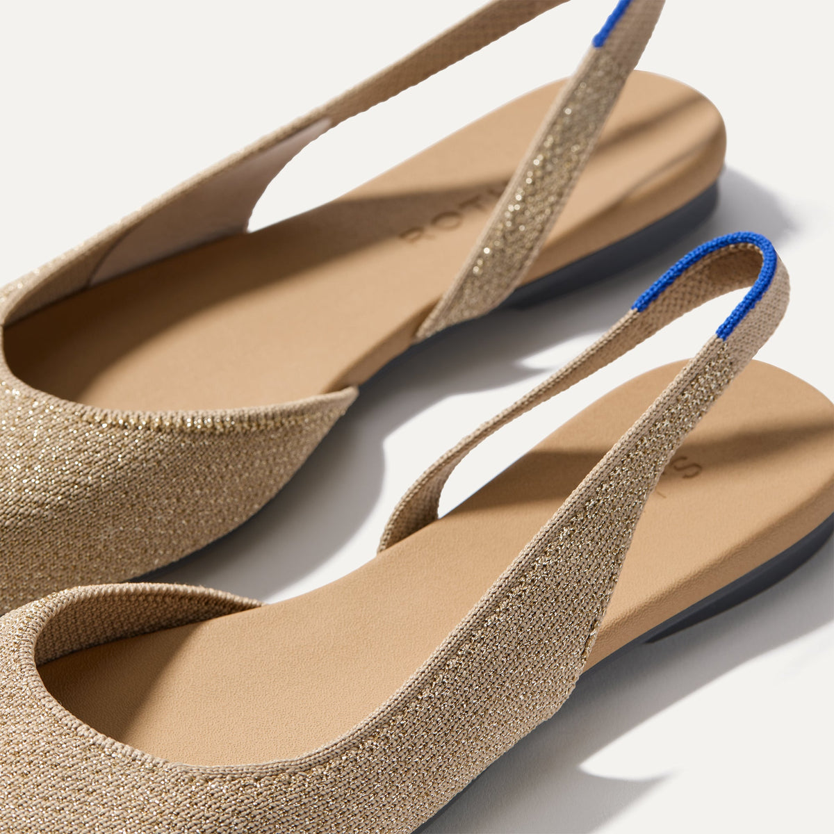 The Almond Slingback in Metallic Prosecco | Rothys Women