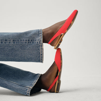 The Almond Slingback in Lollipop Red | Rothys Women