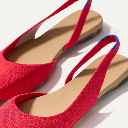 The Almond Slingback in Lollipop Red | Rothys Women