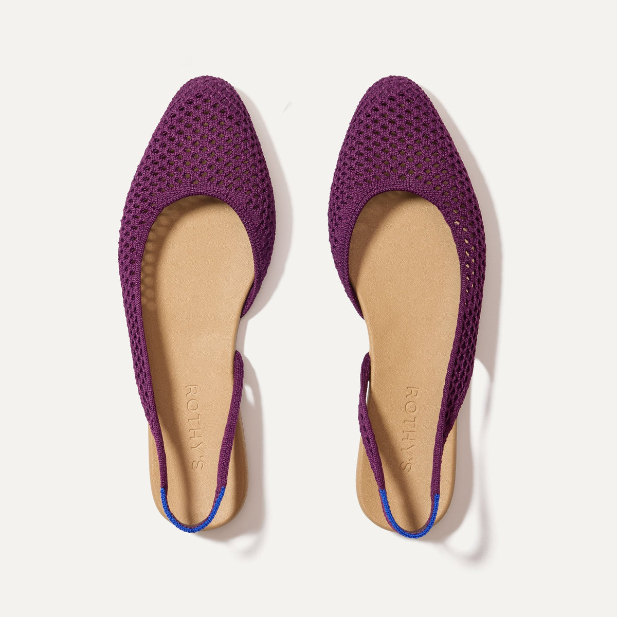 The Almond Slingback in Plum Mesh | Rothys Women