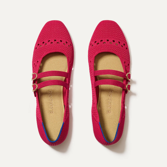The Double Buckle Mary Jane in Rouge Crochet | Rothys Women