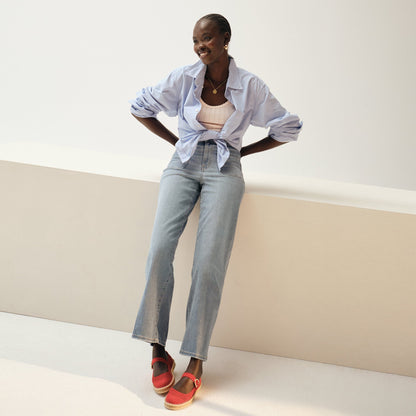 The Espadrille Mary Jane in Red Hot | Rothys Women
