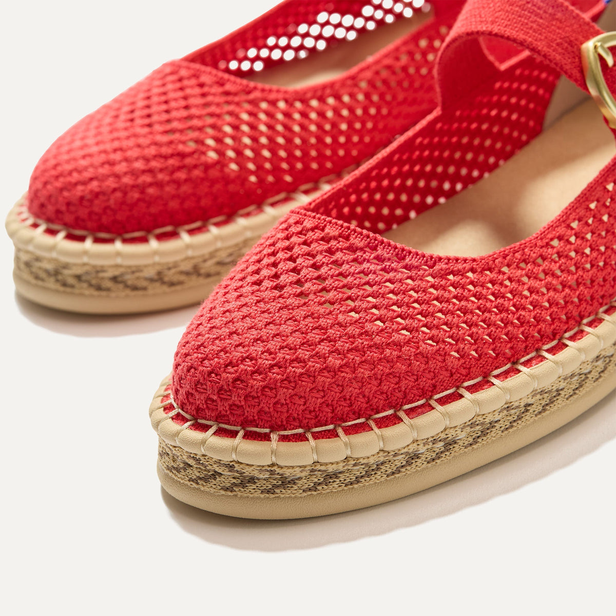 The Espadrille Mary Jane in Red Hot | Rothys Women
