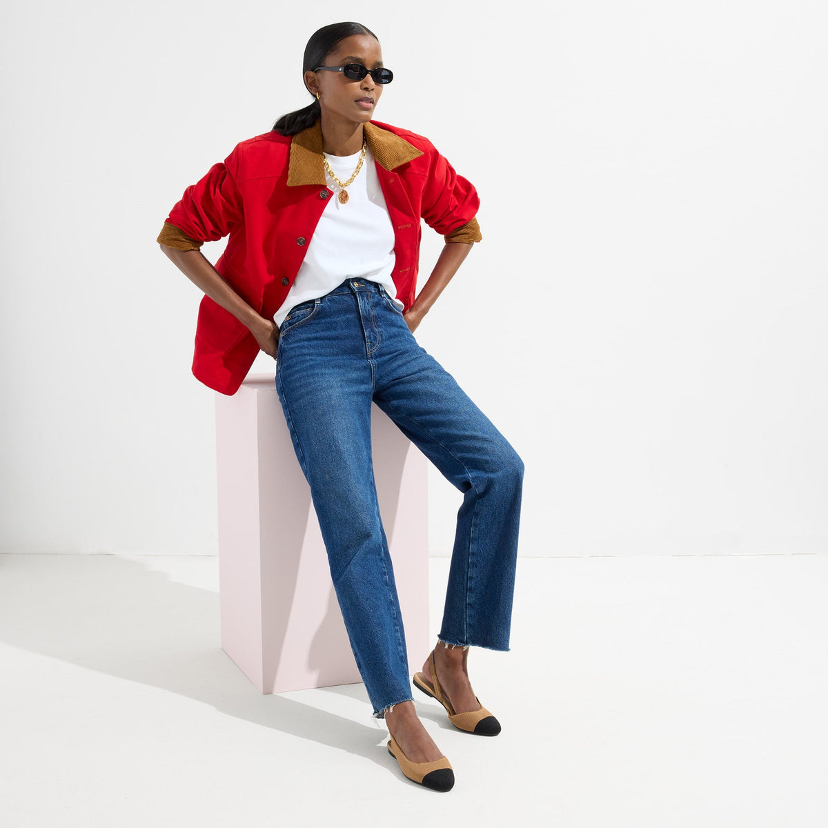 The Almond Slingback in Tawny Captoe | Rothys Women