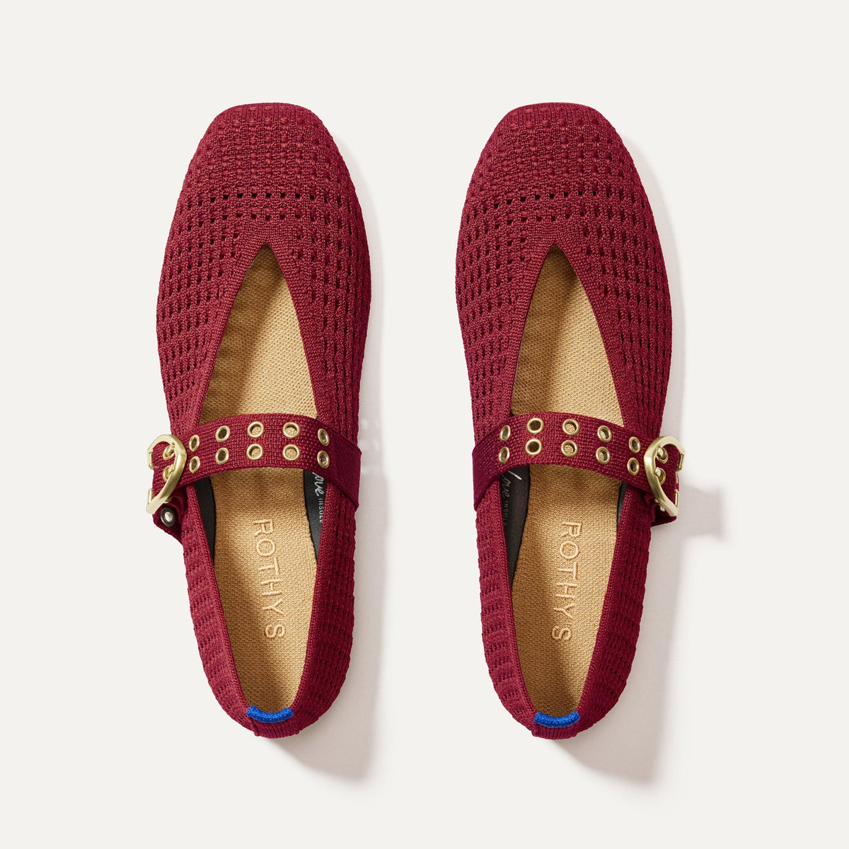 The Max Buckle Mary Jane in Ruby Mesh | Rothys Women