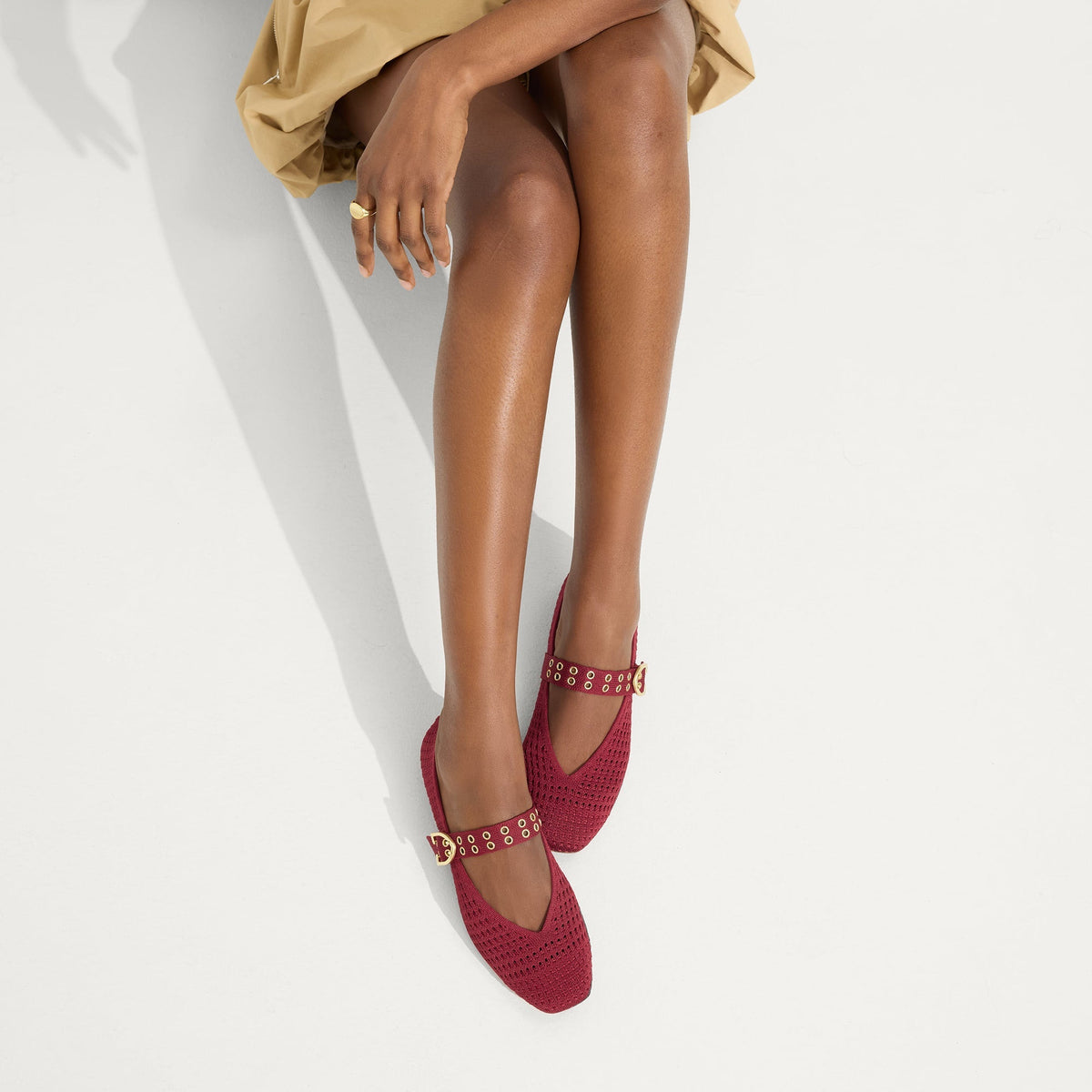 The Max Buckle Mary Jane in Ruby Mesh | Rothys Women