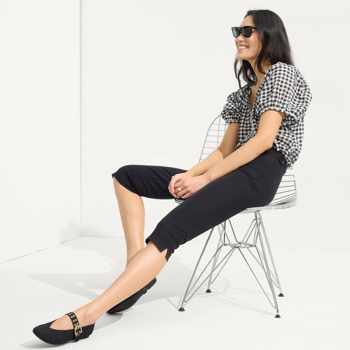 The Max Buckle Mary Jane in Black Mesh | Rothys Women
