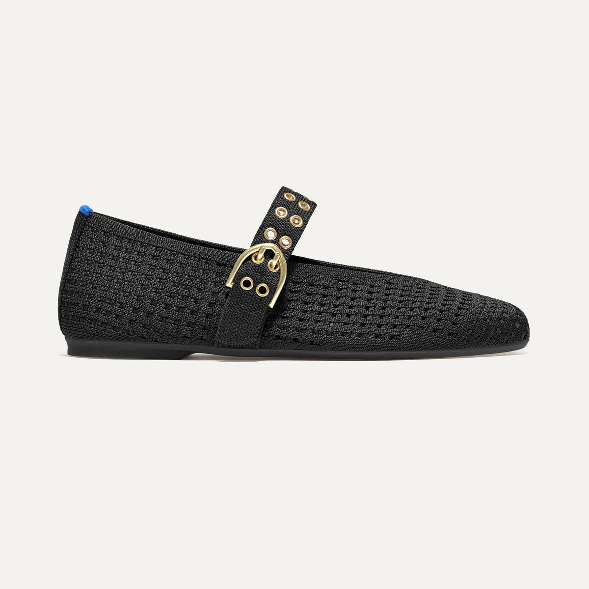 The Max Buckle Mary Jane in Black Mesh | Rothys Women