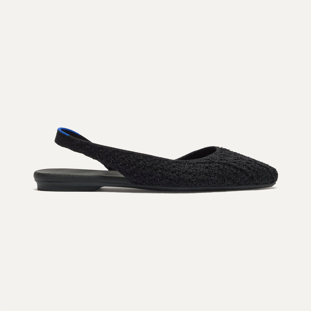 The Almond Slingback in Black Bouclé | Rothys Women