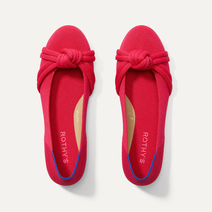 The Knot Ballet Flat in Lollipop Red | Rothys Women