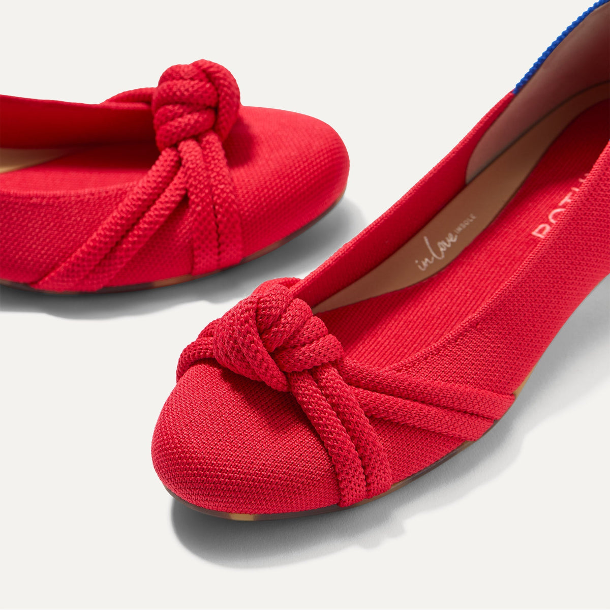 The Knot Ballet Flat in Lollipop Red | Rothys Women