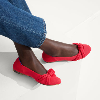 The Knot Ballet Flat in Lollipop Red | Rothys Women