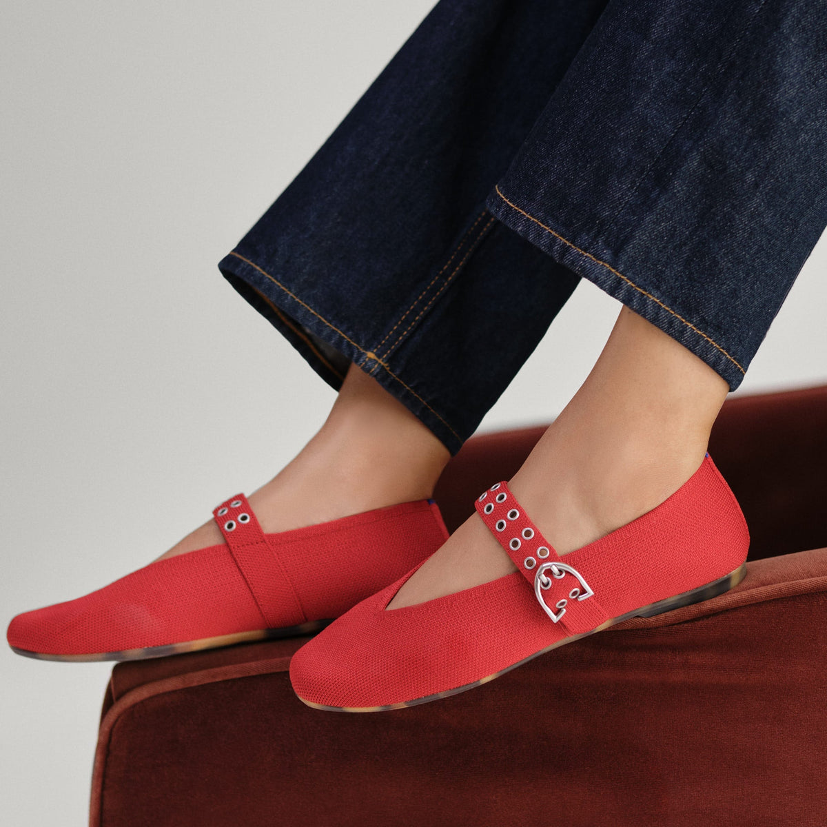 The Max Buckle Mary Jane in Cherry | Rothys Women