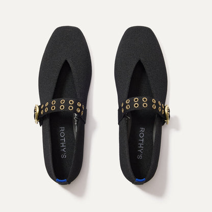 The Max Buckle Mary Jane in Black | Rothys Women