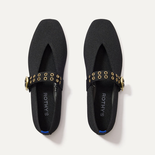 The Max Buckle Mary Jane in Black | Rothys Women