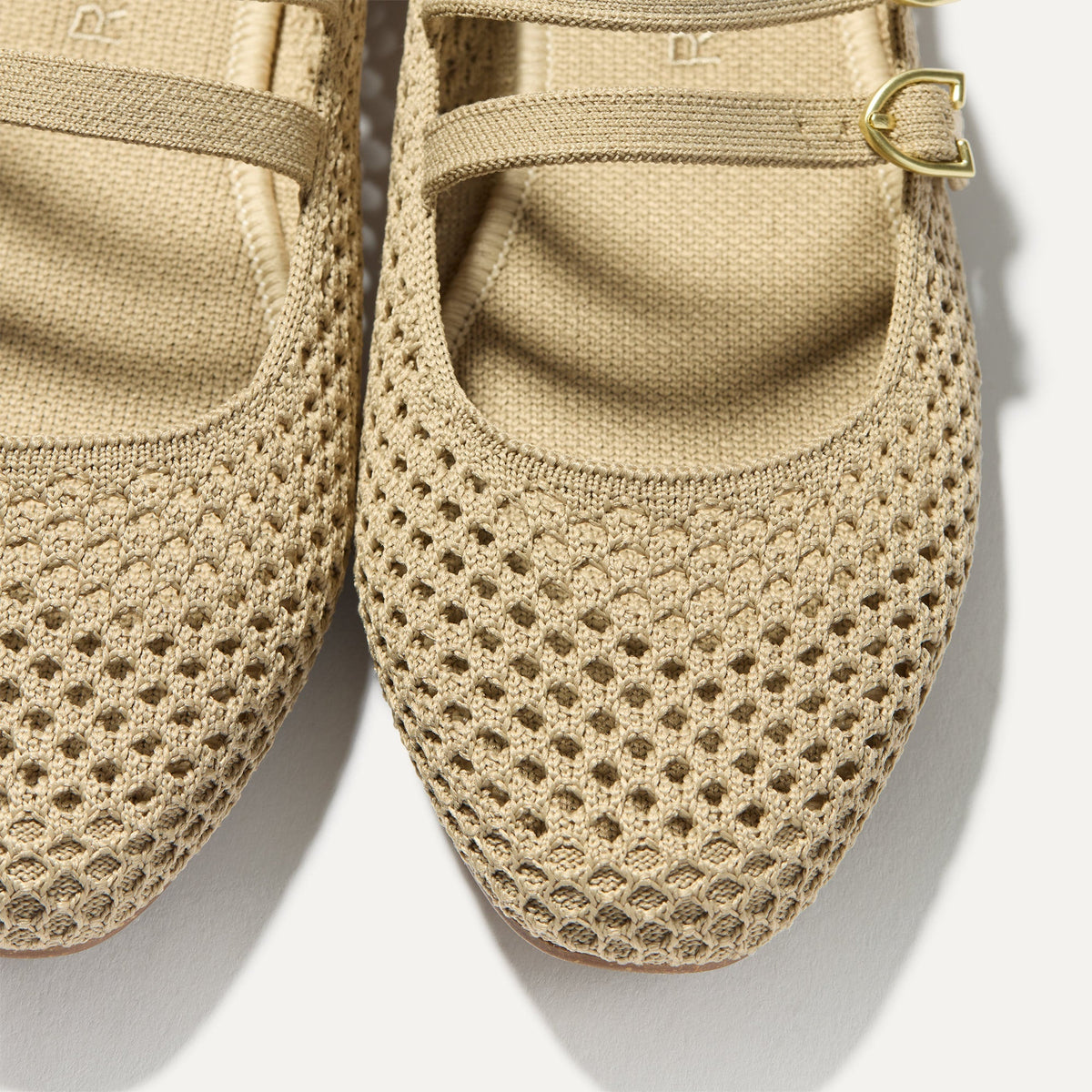 The Double Buckle Mary Jane in Dune Mesh | Rothys Women