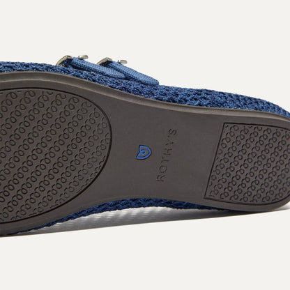 The Double Buckle Mary Jane in Blue Mesh | Rothys Women