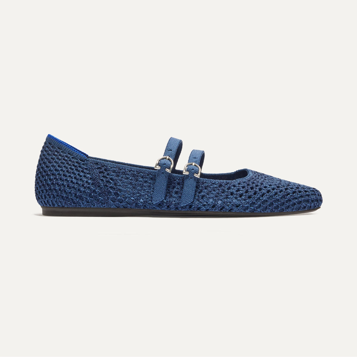 The Double Buckle Mary Jane in Blue Mesh | Rothys Women