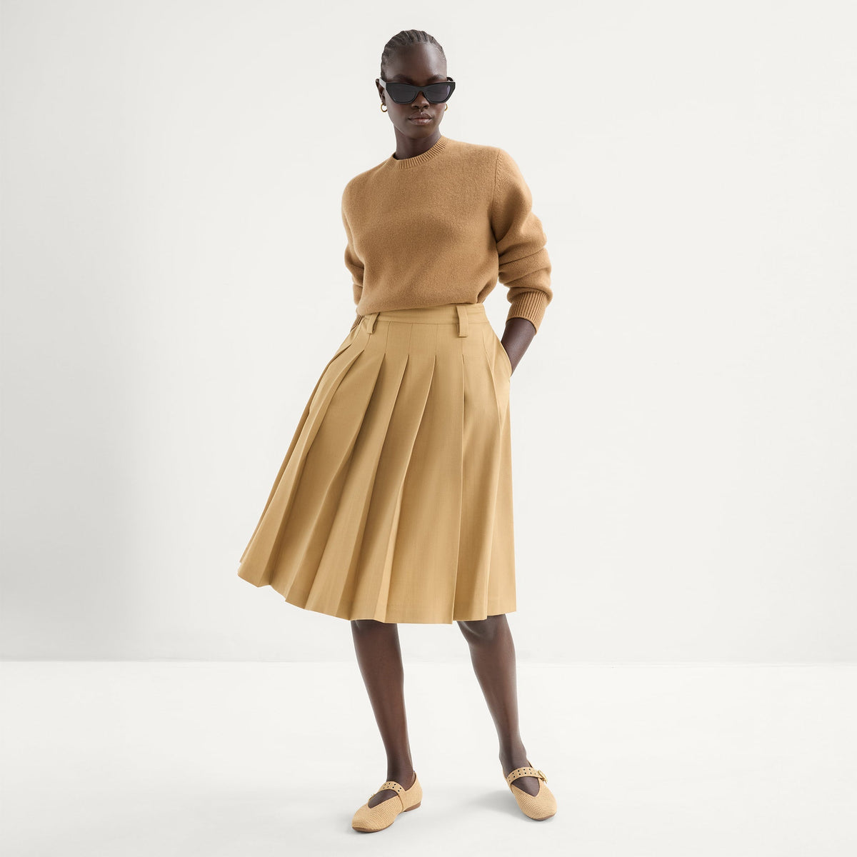The Max Buckle Mary Jane in Tan Woven | Rothys Women