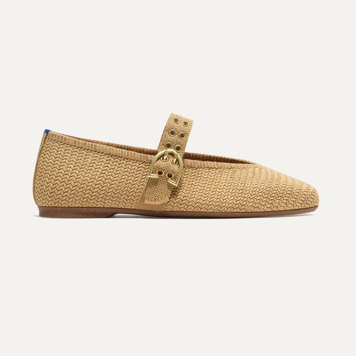 The Max Buckle Mary Jane in Tan Woven | Rothys Women