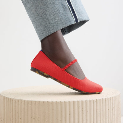 The Max Square Mary Jane in Red Hot | Rothys Women