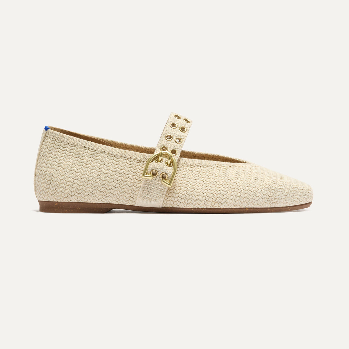 The Max Buckle Mary Jane in Cream Woven | Rothys Women